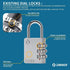 XD35 Combination Lock - 3-Digit Padlock for School Gym Sports Locker, Fence, Toolbox, Case, Hasp Storage (1-Pack, Gray)