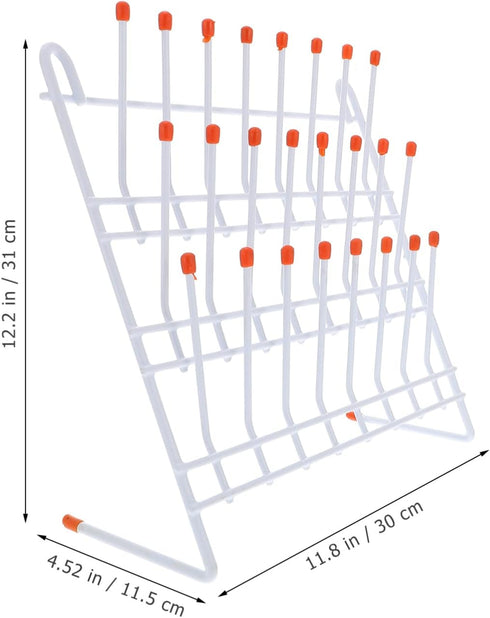 UKCOCO drying racks - Wall Mounted Laboratory Draining Rack for equipment, Wall-Mount or Free-Standing laboratory drying rack 24 Pegs, metal glassware drying rack for Laboratory by UKCOCO