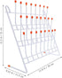 UKCOCO drying racks - Wall Mounted Laboratory Draining Rack for equipment, Wall-Mount or Free-Standing laboratory drying rack 24 Pegs, metal glassware drying rack for Laboratory by UKCOCO