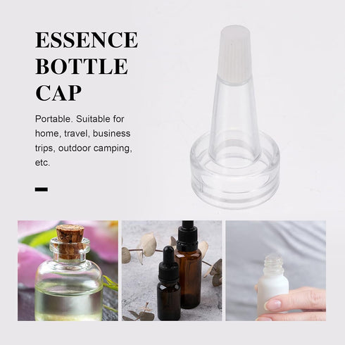 Beaupretty 100Pcs Glass Dropper Cap for Eye Dropper Bottle, Serum Vial, Trumpet Cap, Travel Test Sample Perfume