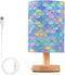 ALAZA Cute Fish Mermaid Scales Bedside Table Lamp with USB Port for