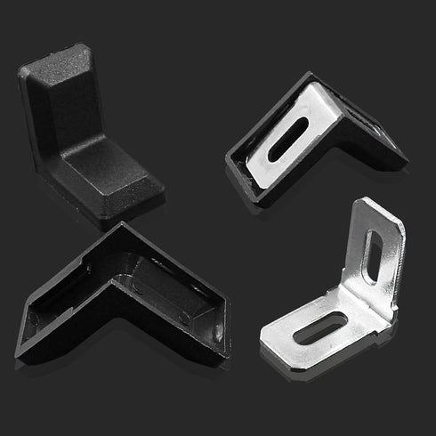 Zorveiio 20 1" 90 Pcs Plastic Right Angle Bracket L Brackets, Metal Degree Corner Brace Corner Support for Wood Shelf
