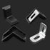 Zorveiio 20 1" 90 Pcs Plastic Right Angle Bracket L Brackets, Metal Degree Corner Brace Corner Support for Wood Shelf