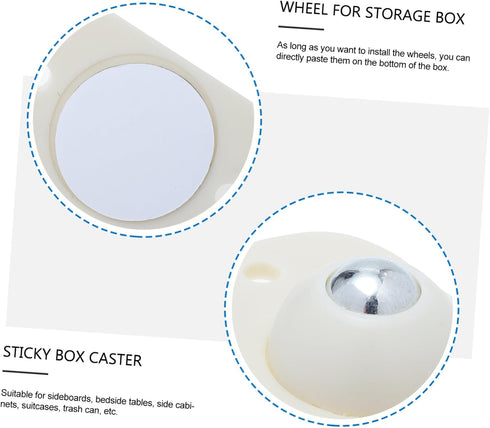 8-Piece Set Universal Caster Wheel for Easy Rolling Storage Solutions