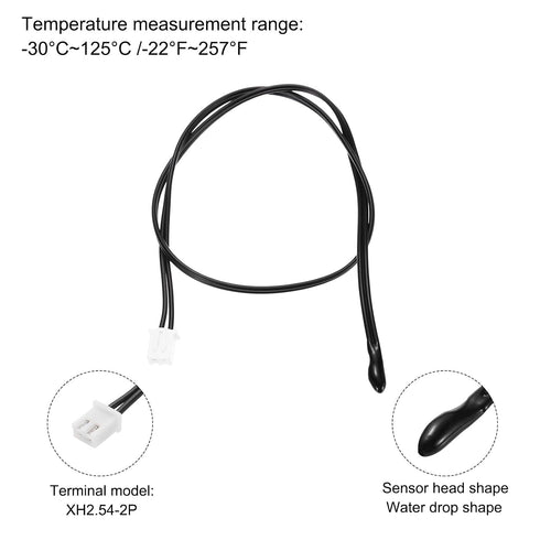 1 10K 13.7 Inch uxcell Pcs NTC Thermal Sensor Probe, Epoxy Sensitive Temperature Sensor Probe Digital Thermometer