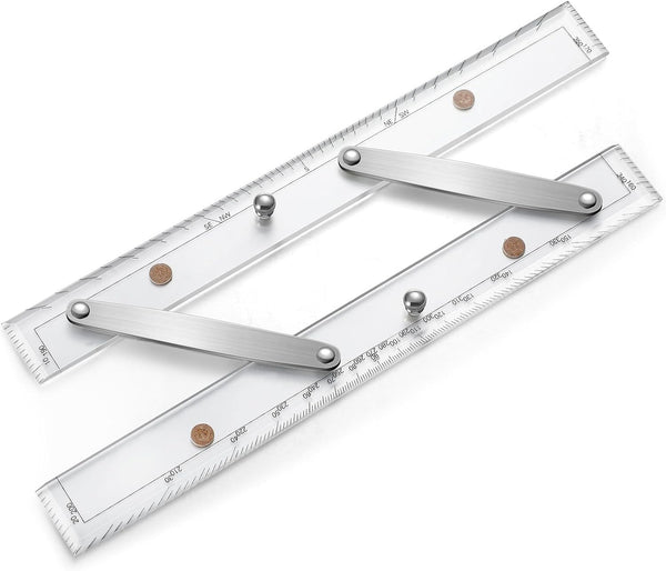 Saysurey Parallel Ruler Marine Navigation Tool with Clear Scales Parallel Ruler with Brushed