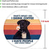 HANTUONE Funny Dog Round Mouse Pad with Non-Slip Rubber and Stitched Edges, Desk Accessories for Women, Friends, Dog