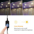 YGS-Tech LED Puck Lights - Under Cabinet Lighting Silver Trim - 3000K Warm White - 3-Pack