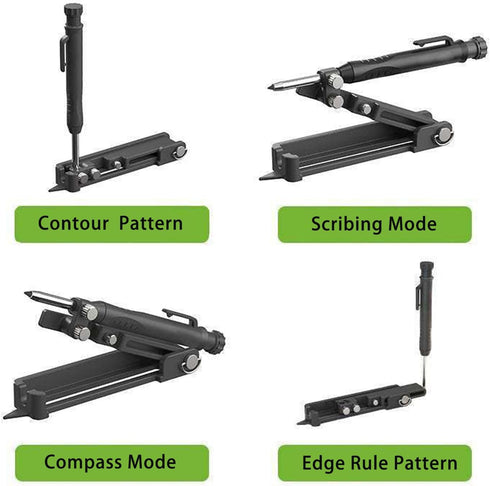 Multi-function Scribing Tool - Upgraded Aluminum Alloy Scribe Tool with Deep Hole Pencil for DIY Woodworking Measuring