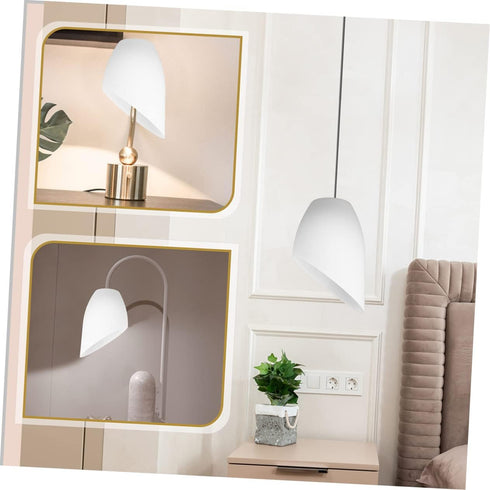 5Pcs Set Horseshoe Lampshade Angled Light Shade for Table and Floor Lamps Durable Plastic Cover for Living Room Bedroom