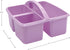 Teacher Created Resource Lavender Portable Plastic Storage Caddy 6-Pack for Classrooms, Kids Room, Office Organization