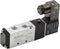 Baomain Pneumatic Solenoid Air Valve 4V110-06 DC24V, 5 Way 2 Position PT1/8" Internally Piloted Acting Type