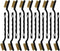 15 Pcs Mini Brass Wire Brush Set for Cleaning, Welding Slag Rust, Curved Handle Brushes