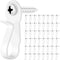 DINGEE 48 Pack Screw Hooks, White Outdoor String Light Clips, Christmas Light