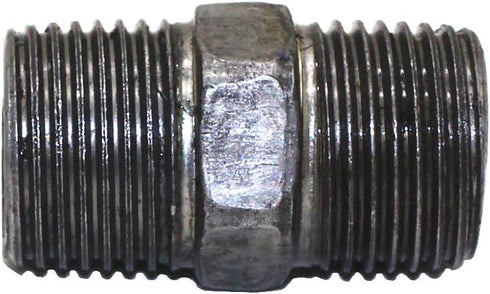 LONG TAO 10PCS 1/2" x 1.5" Black Malleable Steel Nipples for Industrial Piping Plumbing Supplies
