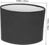 NUOBESTY Oval Fabric Lamp Shade for Desk and Floor Lamps Cloth Cover Compatible Black Exterior with White Interior