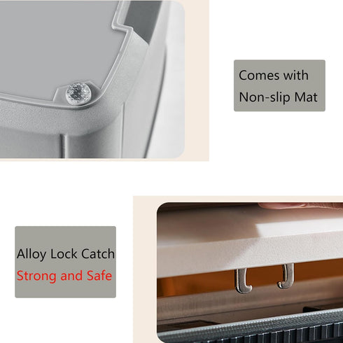 PENCK Lock Box Lockable Storage Bin 4.2 Gallon/16 Liter, Versatile Organizer with Changeable Lock for Home Office School