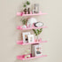 Set 4,15.6 inch BYCY Metal Floating Shelves of Floating Bookshelves for Wall Mounted,Wide Magnetic Book Display Wall