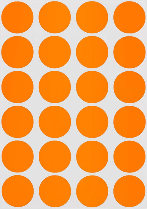 ChromaLabel 0.75 Inch Round Label Permanent Color Code Dot Stickers, 1008 Pack, Orange