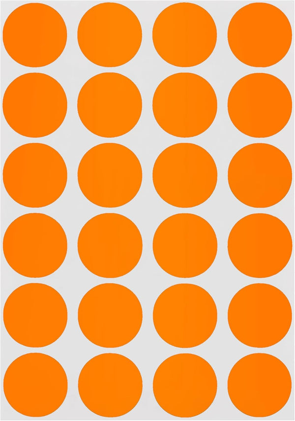 ChromaLabel 0.75 Inch Round Label Permanent Color Code Dot Stickers, 1008 Pack, Orange