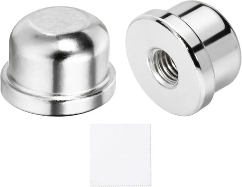 uxcell 2Pcs 0.49" Tall Lamp Finials Silver, 1/4-27 Thread Lamp Cap Knob