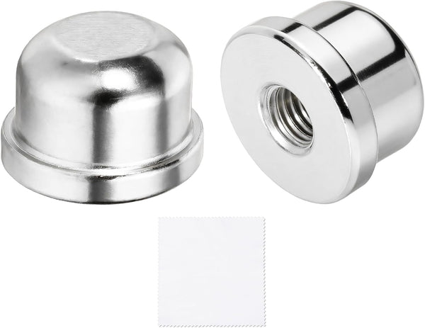 uxcell 2Pcs 0.49" Tall Lamp Finials Silver, 1/4-27 Thread Lamp Cap Knob