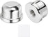 uxcell 2Pcs 0.49" Tall Lamp Finials Silver, 1/4-27 Thread Lamp Cap Knob