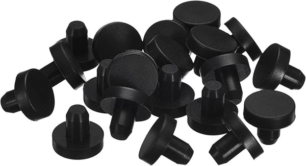 uxcell 20 Pieces Black Rubber Stopper, J6 Waterproof Plug for 5.5-6mm/0.22-0.24" Hole