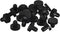 uxcell 20 Pieces Black Rubber Stopper, J6 Waterproof Plug for 5.5-6mm/0.22-0.24" Hole