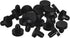 uxcell 20 Pieces Black Rubber Stopper, J6 Waterproof Plug for 5.5-6mm/0.22-0.24" Hole