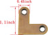 HJ Garden 4pcs L-Shaped Copper Corner Code Brass Flat Corner Bracket Joint Flat Corner Brace Plate Support Drawer Fixed