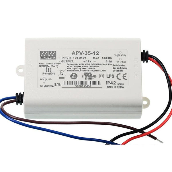 DineDeck APV-35-12 36W 12V 3A Single Output Switching Power Supply - Universal AC