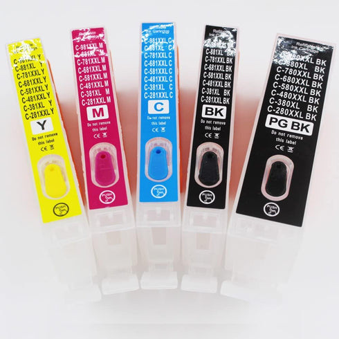 UP PGI-280XL CLI281XL Empty Refillable Ink Cartridge, Compatible for Canon PIXMA TS6120 TS6220 Series with Permanent