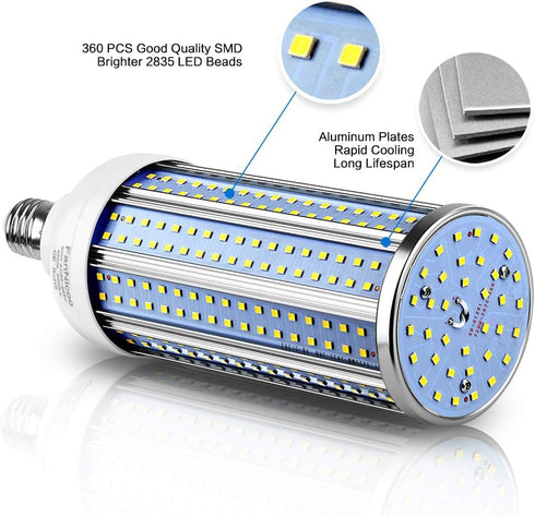E39 80W LED Corn Light Bulb, 800W Equivalent, 8000 Lumen, 6500K Cool Daylight White for Indoor Outdoor Use