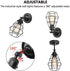 Mengjay E26 Vintage Wall Light, Industrial Lighting Adjustable Socket Rustic Sconces Wire Metal Cage Wall Lamp Indoor