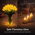 (5*White Radiant Romantic Tulip Light with Vase, LED Tulips Night Lamp, LED Artificial Flowers Ambient Night Lamp
