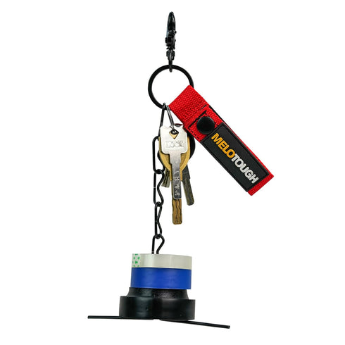 MELOTOUGH Tape Thong for Tool Belt Waist Electricians Tape Holder Chain with Keyring and Trigger Snap Hook (1 PACK)