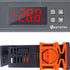 Digital Temperature Controller AC110V 10A Thermostat with 2m Waterproof Sensor, 2 Relays for Heating Cooling Incubator