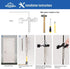 HOMOTEK 36 Pack Hinge Pin White Door Stopper, Adjustable Deluxe Heavy Duty Door Stopper 2-1/2"x1-3/4” with White Rubber