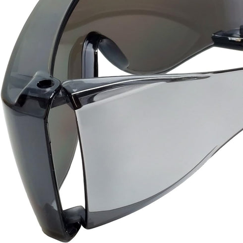 Calabria 3000 Large Fit Over Safety Glasses, Fitover Prescription Eyewear, Blue, Men Women Wraparound Tinted Anti