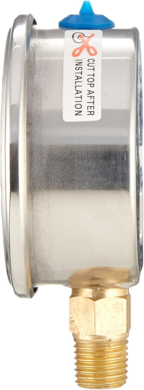 Zenport LPG200 Zen-Tek Glycerin Liquid Filled Pressure Gauge, 200 PSI