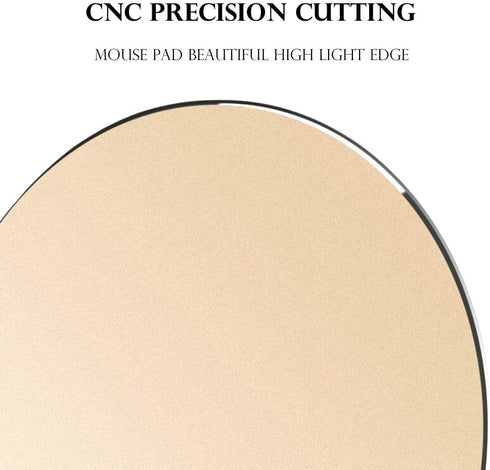 ProElife Premium Aluminum Metal Mouse Pad, Round, 8.66 Inch, Champagne Gold