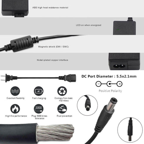 Signcomplex 24V 2A 48W 24V 5.5x2.1mm Power AC Adapter Transformers, Switching Power Supply for LED Strip, Household