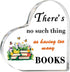Book Lovers Gifts Literary Acrylic Heart Paperweight, Reading Essential & Bookshelf Accent