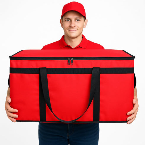 Bodaon Insulated Food Delivery Bag, Cooler Bag for Pizza Delivery, Catering Supplies, Red, XXX-Large