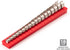 TEKTON 18-Tool 3/8 Inch Drive Flare Nut Crowfoot Wrench Organizer Rack, Red (8-27 mm) | ORG25218 | Made in USA