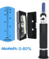 VGVGV 0-80% Brix Refractometer, Alcohol Refractometer Handheld ATC Spirits Tester Meter Alcoholometer Detector Monitor