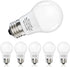 A15 LED Light Bulb, 6 Pack Dimmable 6.5W Equivalent 60 Watt, 2700K Warm White, 600LM for Pendant, Hallway Fixtures, 120V