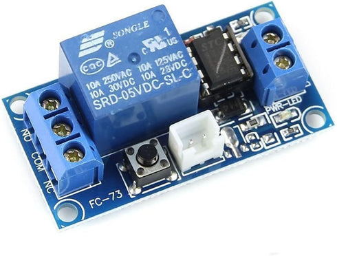 HiLetgo 5V 1 Channel Self Locking Bistable Relay Module for MCU Control, One Button Start/Stop