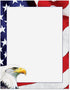 American Eagle Patriotic Letter Papers - Set of 25, American Flag stationery